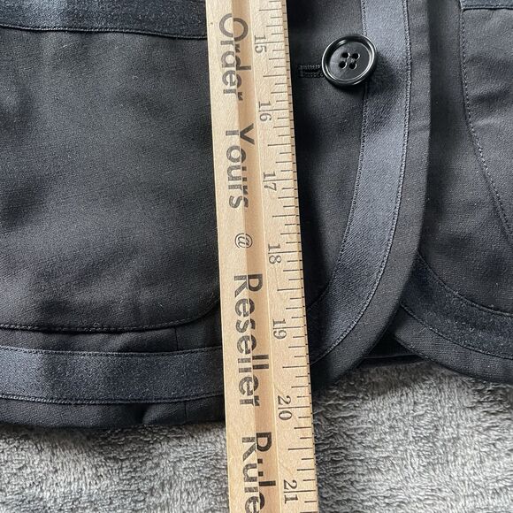 Paul Smith Blazer Jacket Womens 42 Medium Black Tuxedo Cropped Bolero Wool Bow - Picture 9 of 16